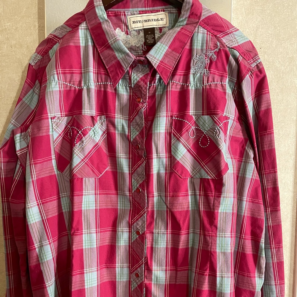 Bit and Bridle button up shirt.  New. Never worn.